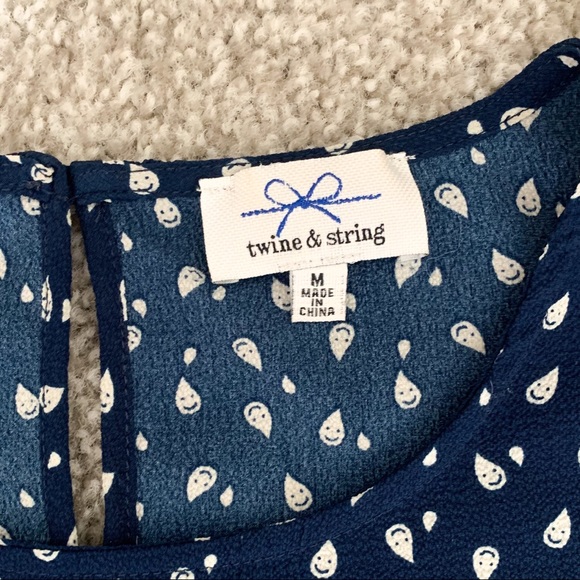 Twine & String Navy Printed Blouse - Picture 4 of 5